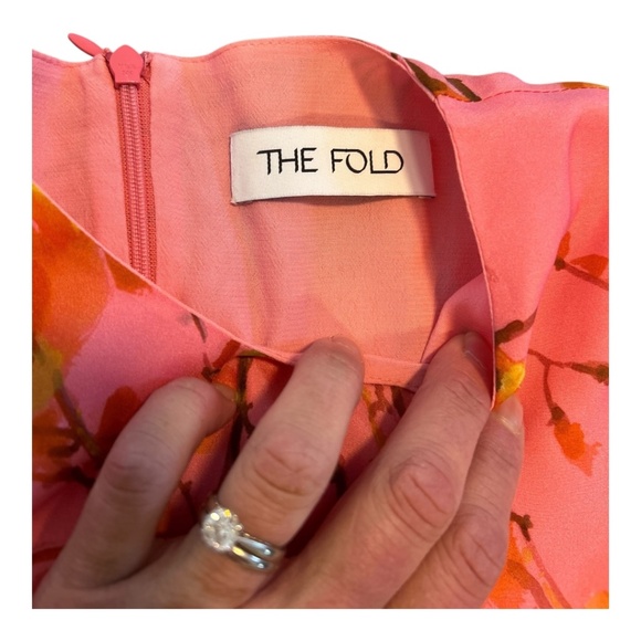 The FOLD of London Pink Silk Floral Maxi Dress Women's Size 2 XS - Picture 3 of 7